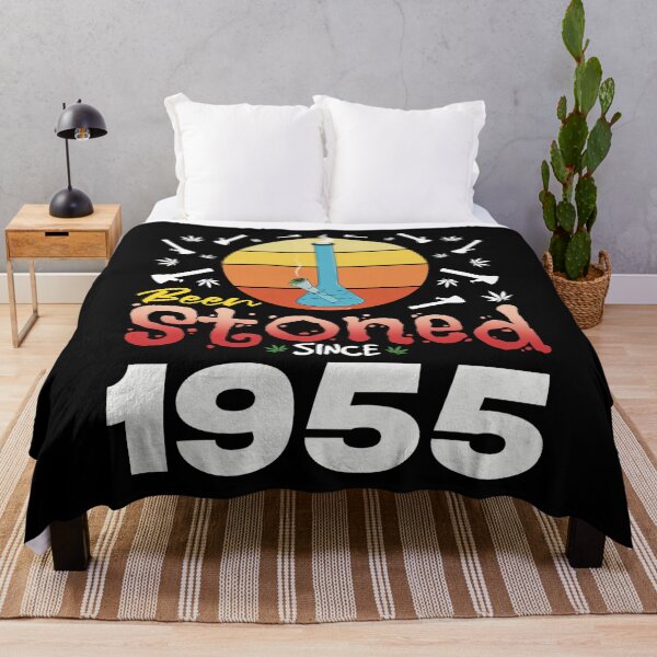 Item preview, Been stoned since 1955 (Orange retro vintage sunset with bong) designed and sold by YomeHayin.