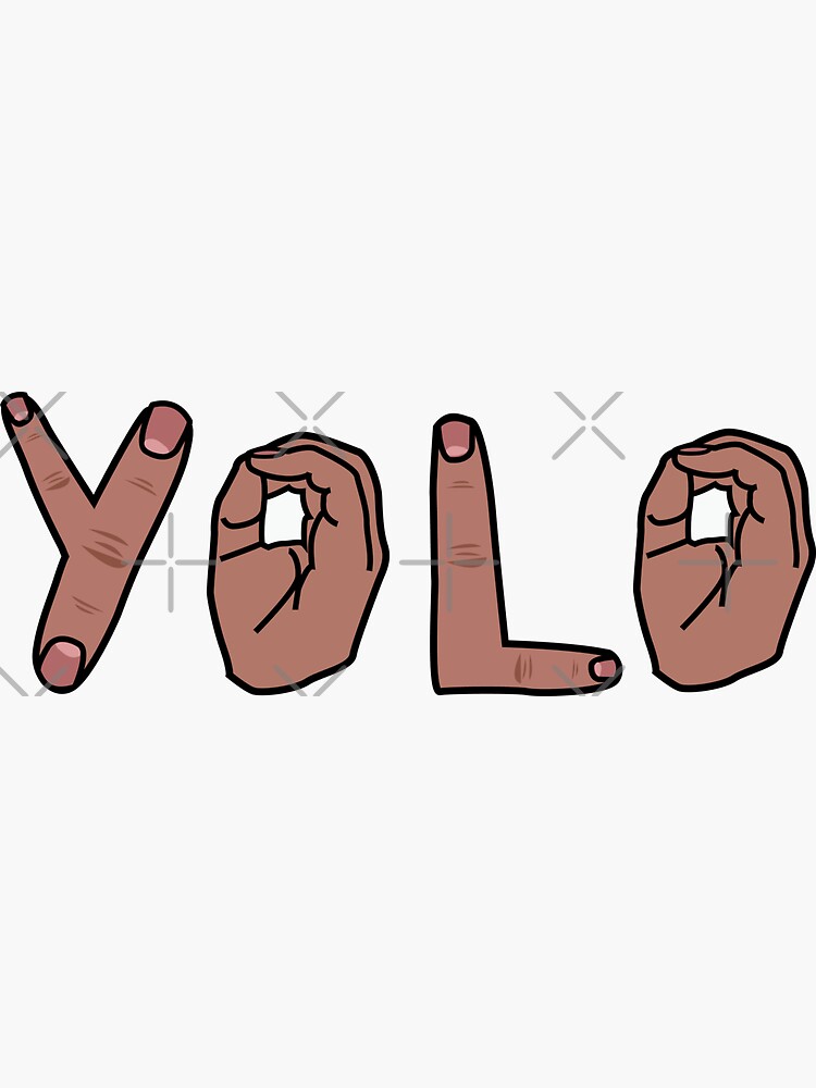 "YOLO Hands " Sticker for Sale by Redbubble