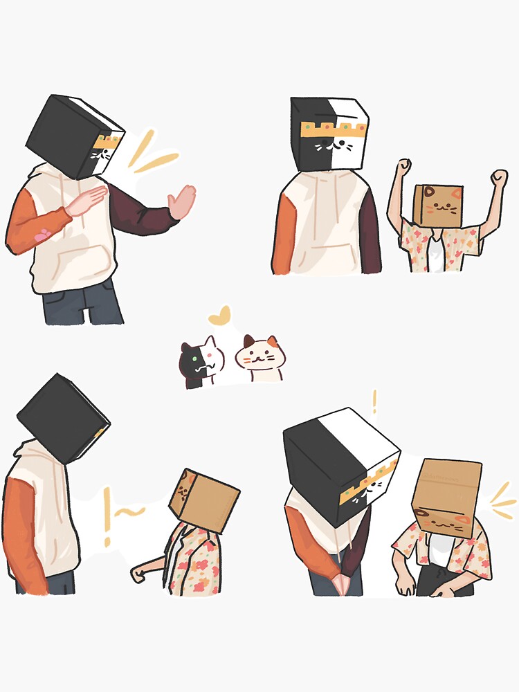 "Ranboo and Crumb Sticker Pack" Sticker by danoninowss Redbubble