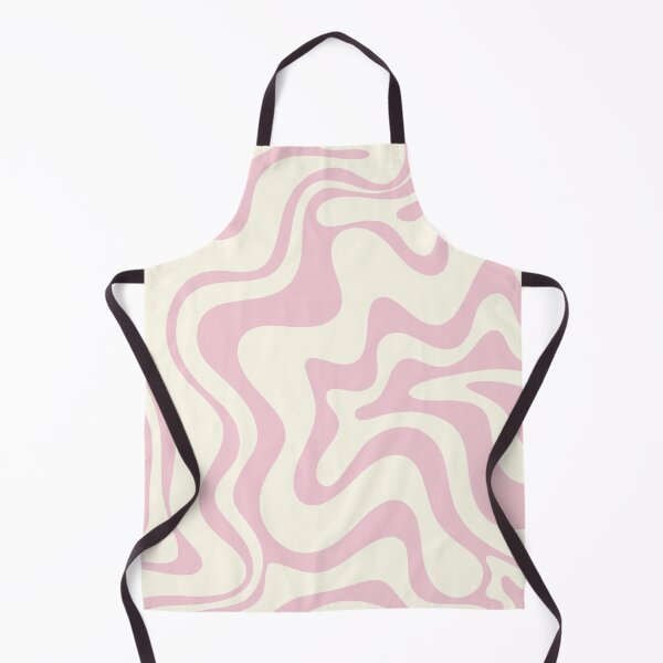 Item preview, Retro Liquid Swirl Abstract Pattern Pastel Pink Cream designed and sold by kierkegaard.