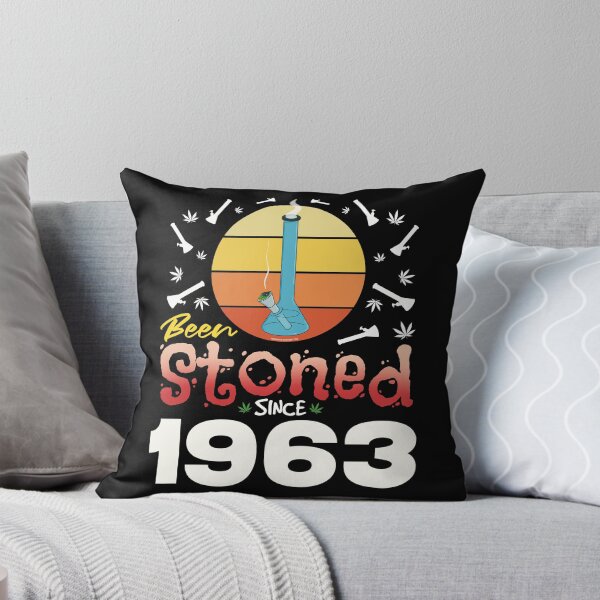 Item preview, Been stoned since 1963 (Orange retro vintage sunset with bong) designed and sold by YomeHayin.
