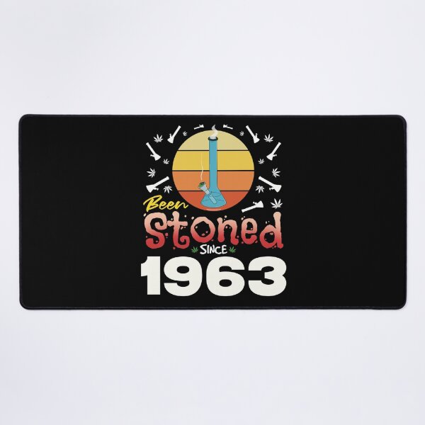Item preview, Been stoned since 1963 (Orange retro vintage sunset with bong) designed and sold by YomeHayin.