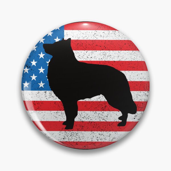 Item preview, Patriotic Belgian Sheepdog with Distressed American Flag USA designed and sold by arlutai.