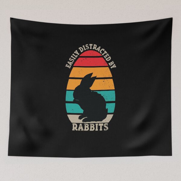 Item preview,  Funny easily distracted by rabbits easter gift, Happy Easter Spring Holiday designed and sold by ourpretty.