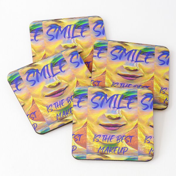 Item preview, Smile is the best make up with blue wording designed and sold by Bekindtome.