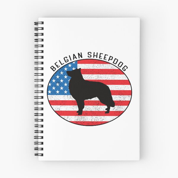 Item preview, Patriotic Belgian Sheepdog with Distressed American Flag USA designed and sold by arlutai.