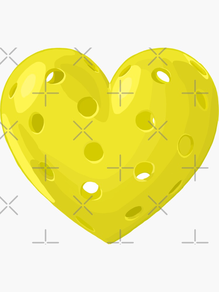 Pickleball Heart Sticker