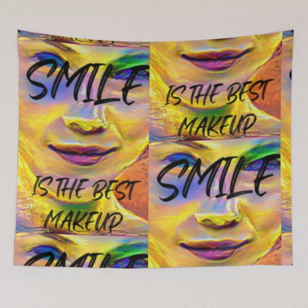 Item preview, Smile is the best make up with black wording designed and sold by Bekindtome.