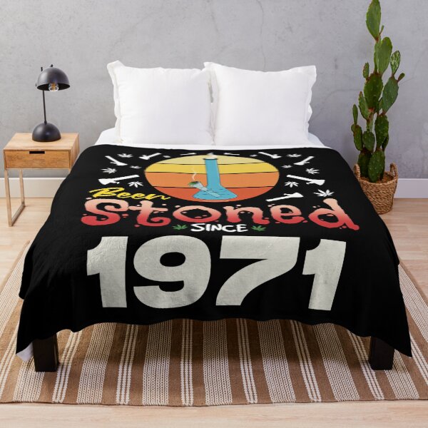 Item preview, Been stoned since 1971 (Orange retro vintage sunset with bong) designed and sold by YomeHayin.