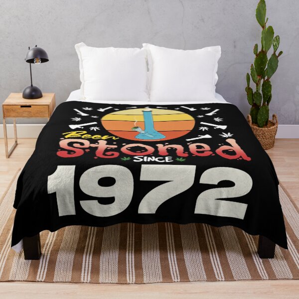 Item preview, Been stoned since 1972 (Orange retro vintage sunset with bong) designed and sold by YomeHayin.