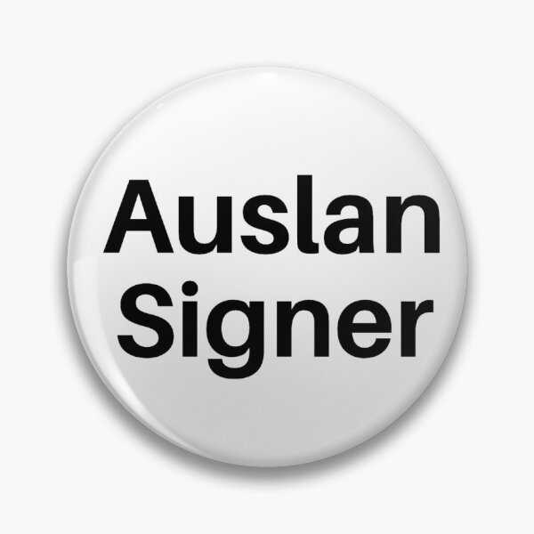 Item preview, Auslan Signer Pin (font 2) designed and sold by lucywilmore.