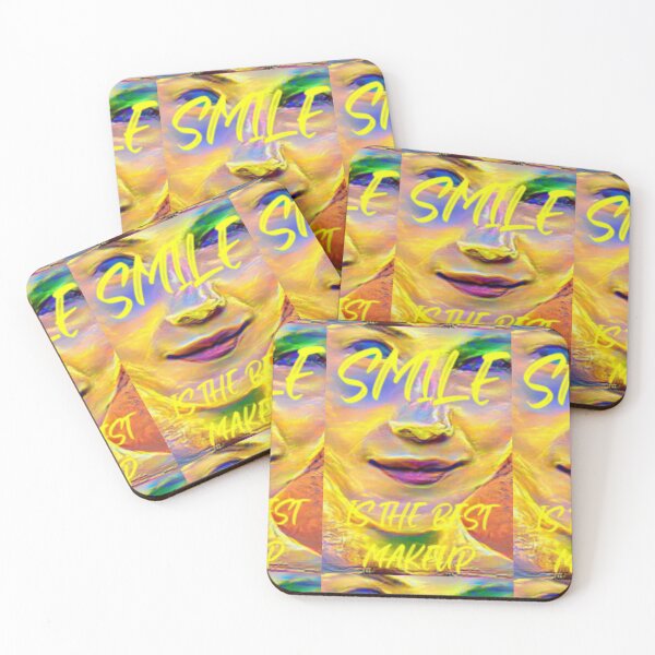 Item preview, Smile is the best make up with yellow wording designed and sold by Bekindtome.