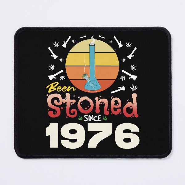 Item preview, Been stoned since 1976 (Orange retro vintage sunset with bong) designed and sold by YomeHayin.