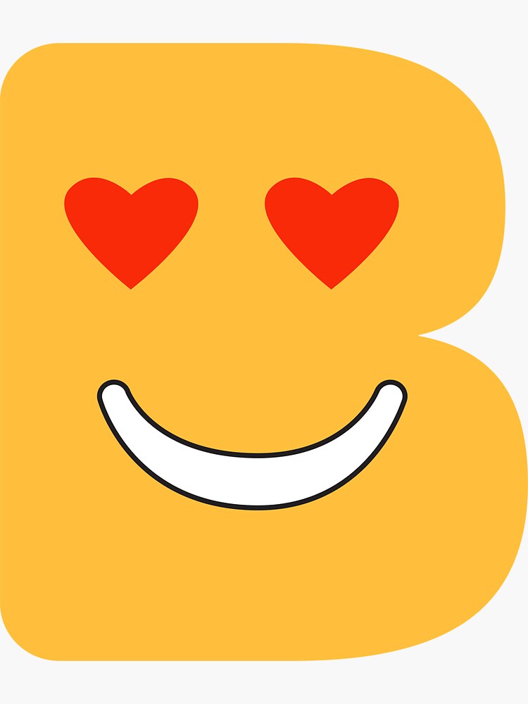 "funny Custom Emoji Letter B" Sticker For Sale By HasnaaStore | Redbubble