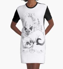 My Favorite Murder Elvis and Death Graphic T-Shirt Dress