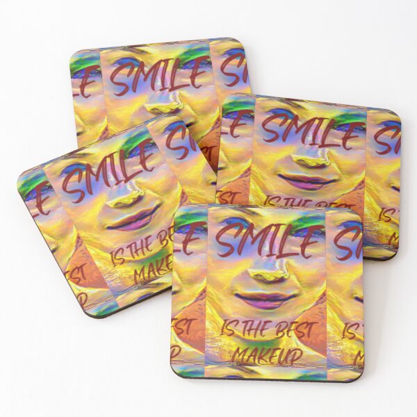 Item preview, Smile is the best make up with dark red wording designed and sold by Bekindtome.