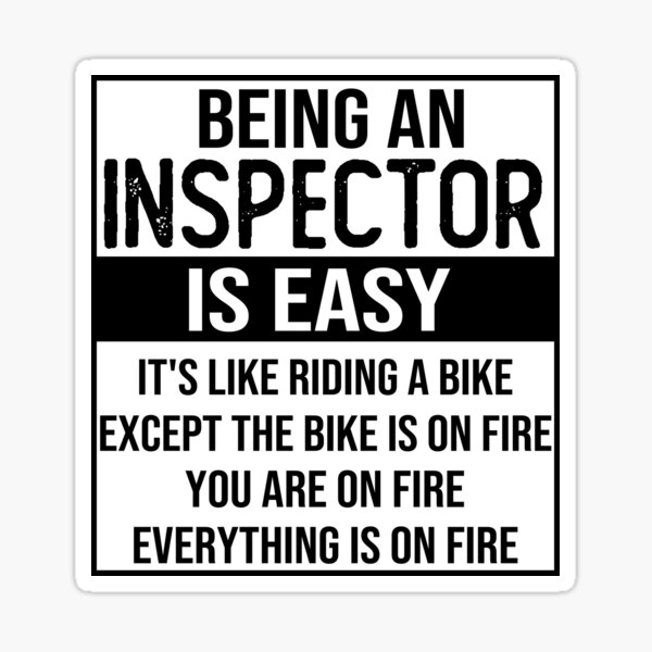 Vista previa del artículo con la obra «Inspector divertido diciendo: ser inspector es fácil regalos de inspector», diseñado y vendido por alaechamlal.