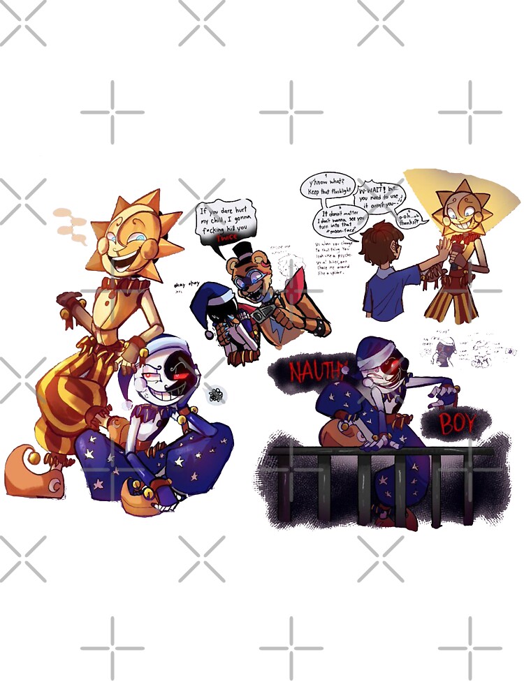 FNAF:SB Sun and Moon Animatronic Stickers -  Sweden