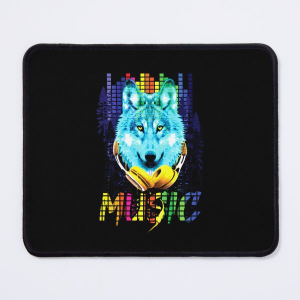 Item preview, Mountain wolf custom music club, wolf Colorful design designed and sold by bluehatgraphics.