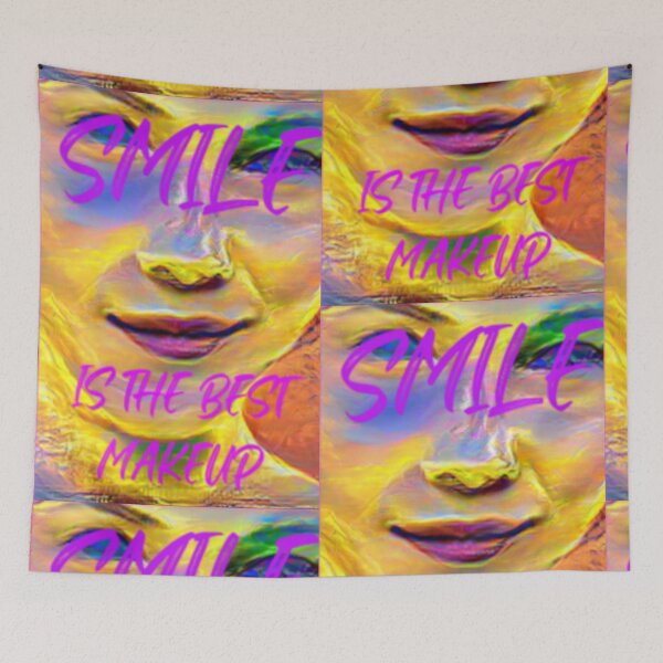 Item preview, Smile is the best make up with purple wording designed and sold by Bekindtome.