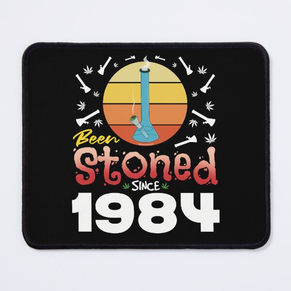 Item preview, Been stoned since 1984 (Orange retro vintage sunset with bong) designed and sold by YomeHayin.