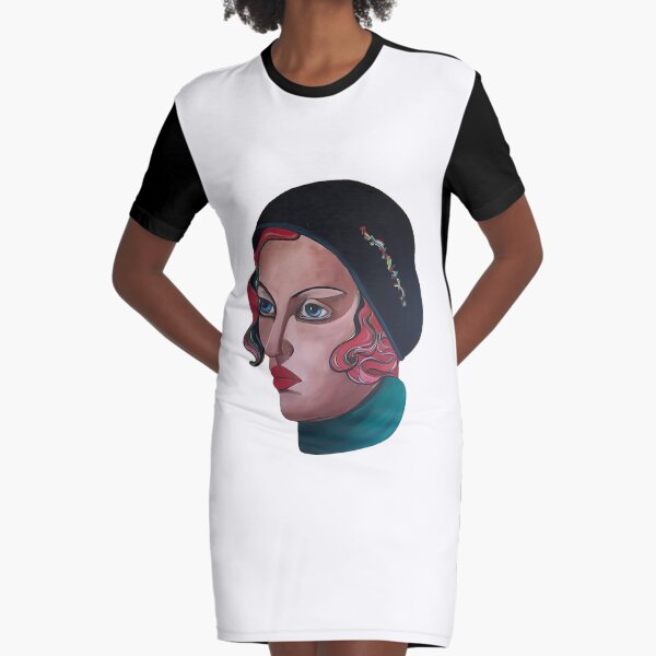 Art Deco Gloria Graphic T-Shirt Dress