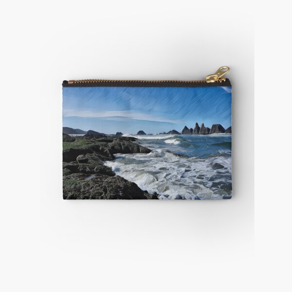 Item preview, Day at the Beach | Haystacks and Blue-Green Waves Along Rugged Oregon Coast designed and sold by arlutai.