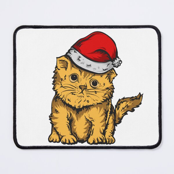 Item preview, Artwork cute cat with Christmas hat designed and sold by Scopestor.