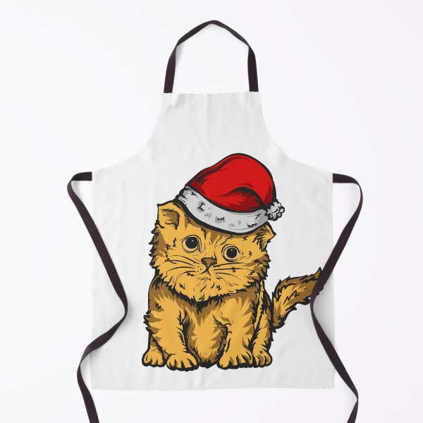Item preview, Artwork cute cat with Christmas hat designed and sold by Scopestor.