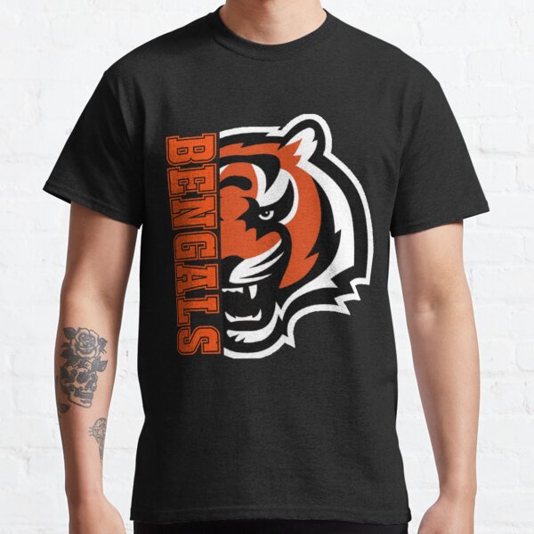 deadmansupplyco Vintage Football - Cincinnati Bengals (Orange Bengals Wordmark) Long Sleeve T-Shirt