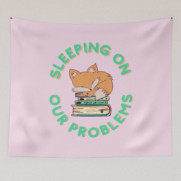 Item preview, Sleeping on our problems fox designed and sold by Give Me that Pencil.