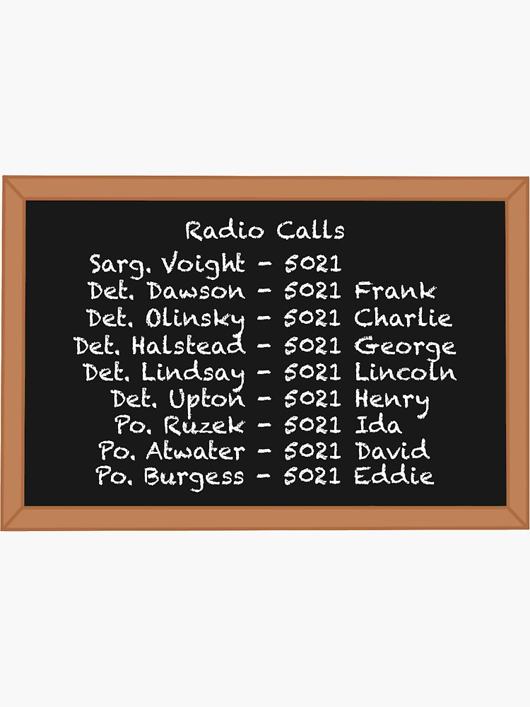 Chicago PD Call Signs Board Sticker For Sale By TheLockerRoomOC chicago-pd-call-signs-board-sticker-for-sale-by-thelockerroomoc