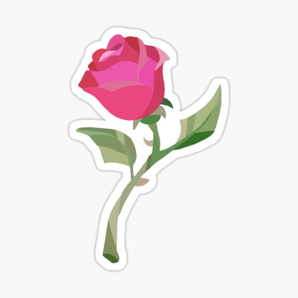 Stain Glass Rose - Beauté et la bête Sticker