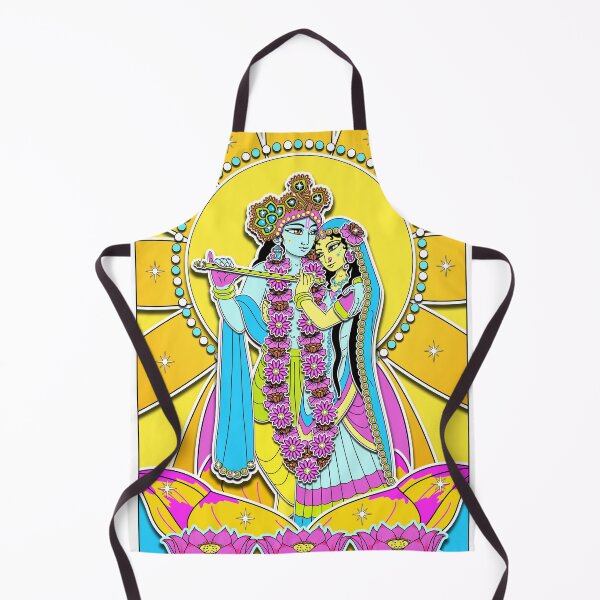 Item preview, Radha Krishna on a lotus flower designed and sold by GundicaArt.