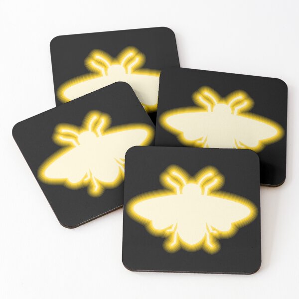 Item preview, Neon Bees - Yellow designed and sold by purplevamp.