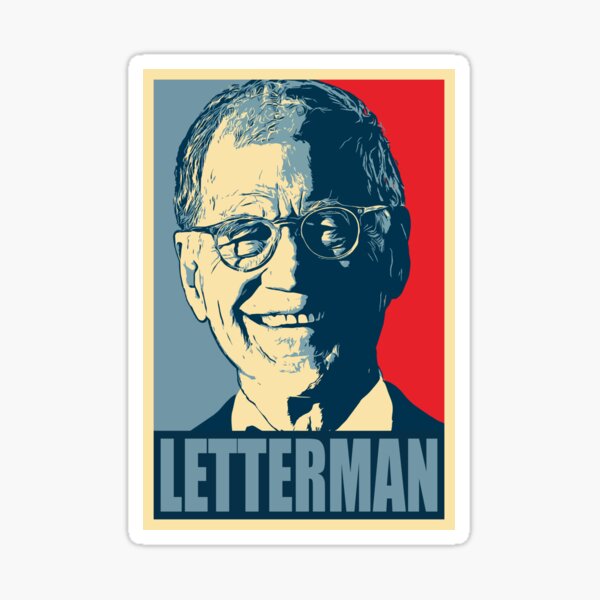 “david letterman” Sticker for Sale by kaystores | Redbubble