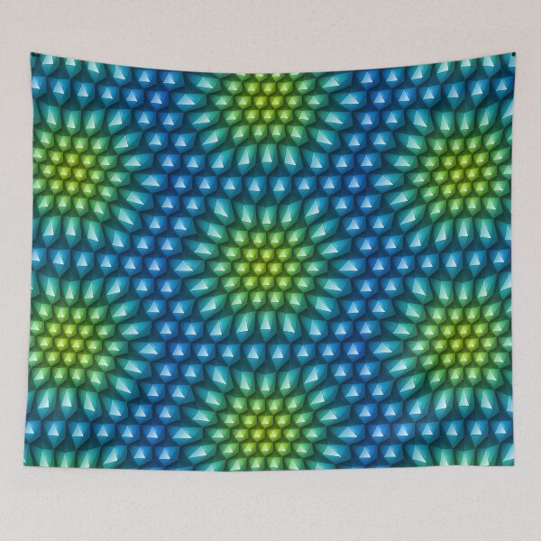 Item preview, Blue-Green Icosagon Hole designed and sold by JoanNinjaHen.