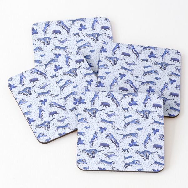 Item preview, Leaping Blue Tigers and food web designed and sold by LisetteBaron.
