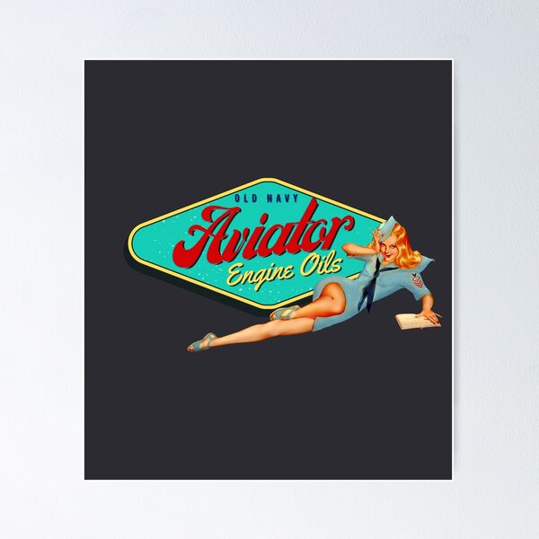 Item preview, Aviator Engine Oil Vintage Retro Decal variant designed and sold by INFIDEL.