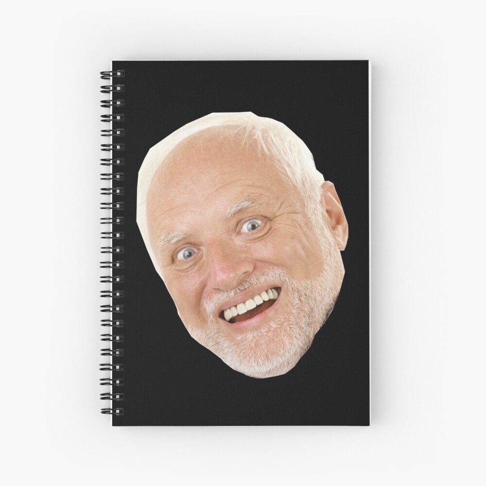 "hide the pain harold" Spiral Notebook by kaystores | Redbubble