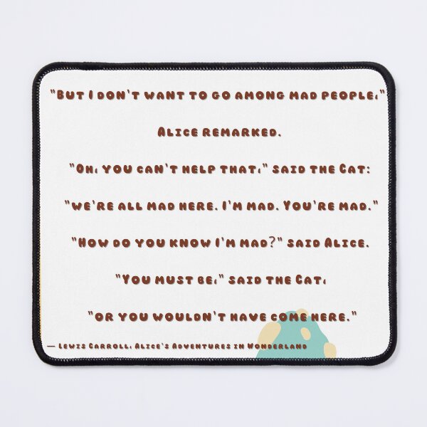Item preview, We're all mad here. designed and sold by Crafting-Cinema.