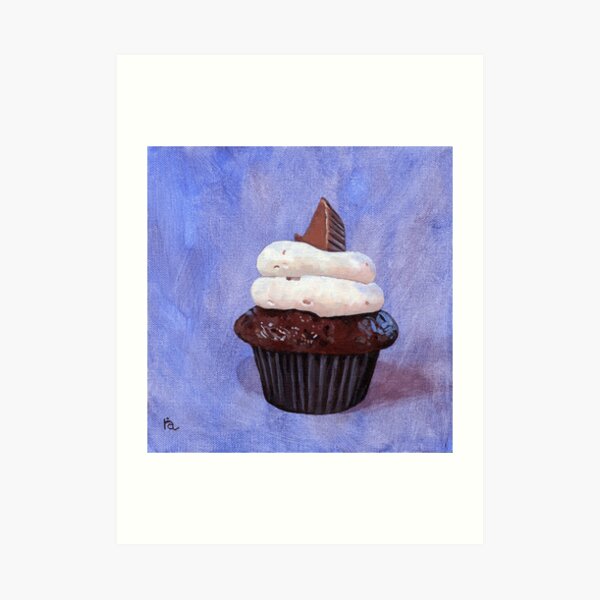 Orgasmic cupcake painting Art Print