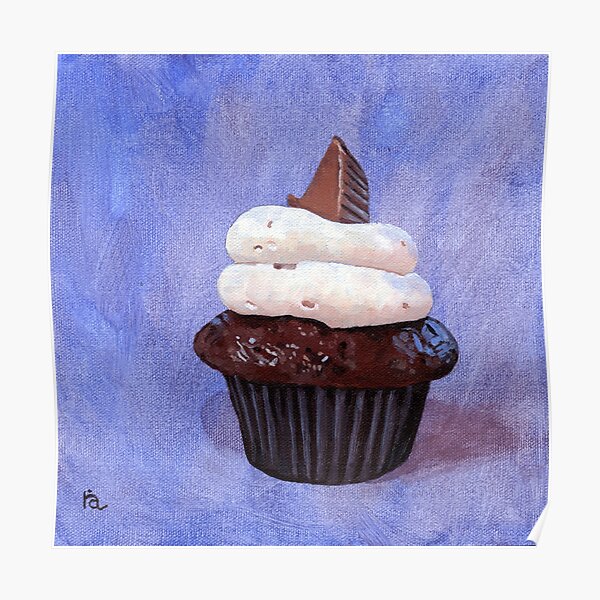 Orgasmic cupcake painting Poster