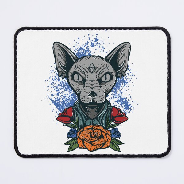 Item preview, Sphynx cat with flowers designed and sold by Scopestor.