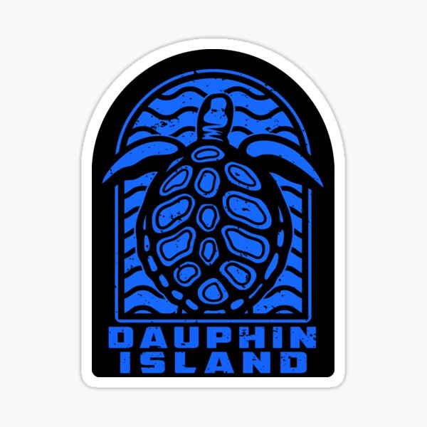 Item preview, Dauphin Island Alabama Sea Turtle AL designed and sold by DESTINATIONS DECAL DOS.