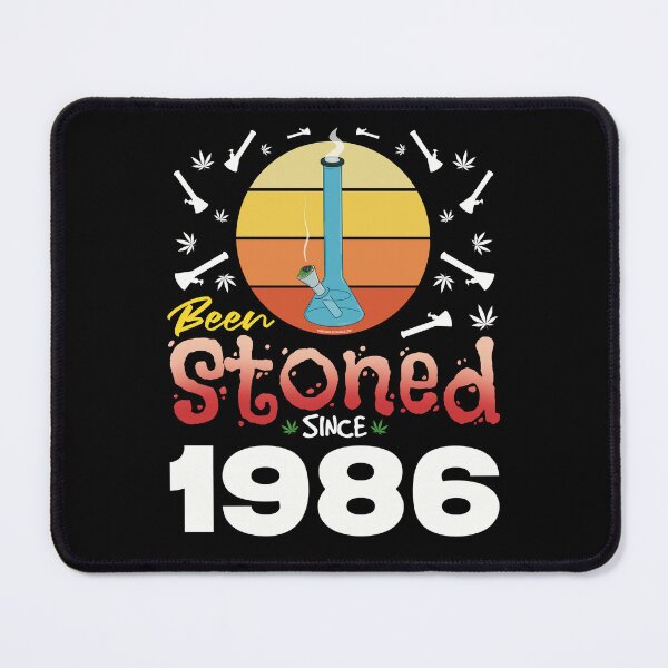 Item preview, Been stoned since 1986 (Orange retro vintage sunset with bong) designed and sold by YomeHayin.