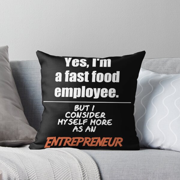 Item preview, entrepreneur fast food t-shirt designed and sold by FunnyDeeMerch.