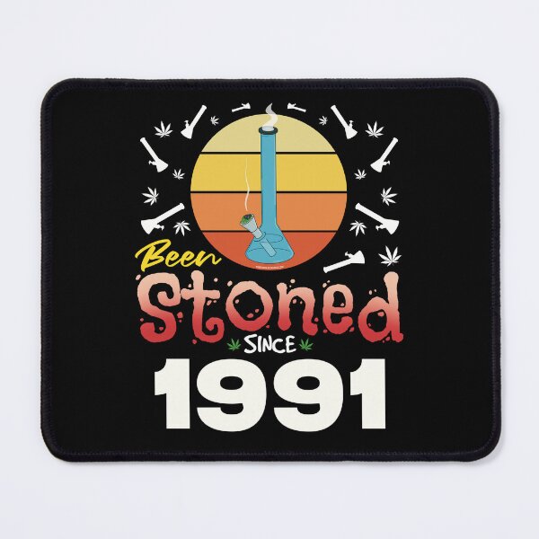 Item preview, Been stoned since 1991 (Orange retro vintage sunset with bong) designed and sold by YomeHayin.