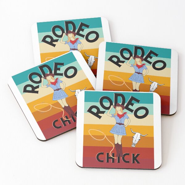 Item preview, Retro sunset Rodeo Hat Chick 5 designed and sold by TIPJ.