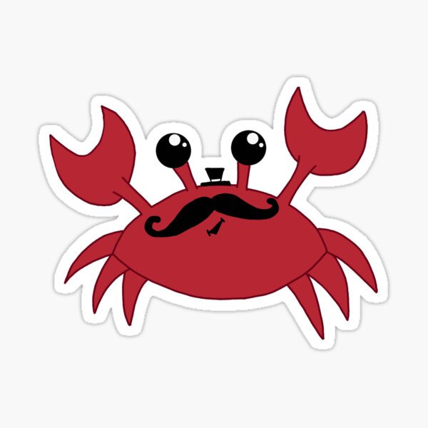 A Proper Crab Sticker